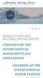 Mobile Screenshot of berkeleyspringswater.com
